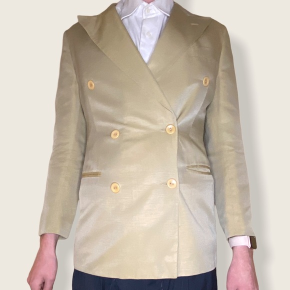 Burberry Vintage Double Breasted Suit Jacket